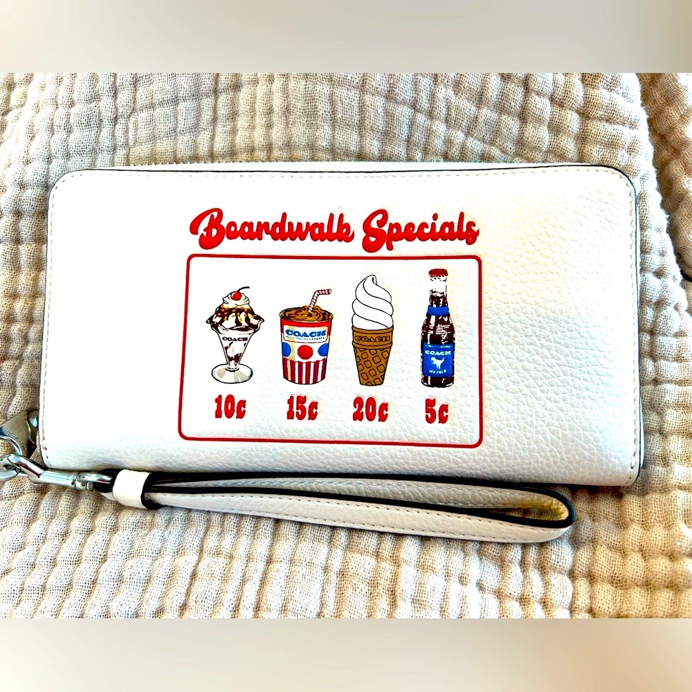 🆕COACH "BOARDWALK" Wallet NEW WITH TAGS-Removeable WRIST strap-many inside pockt
